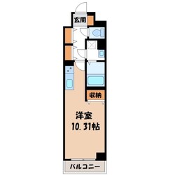 宇都宮駅東口駅 徒歩7分 4階の物件間取画像